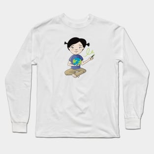 World in Her Hands Long Sleeve T-Shirt